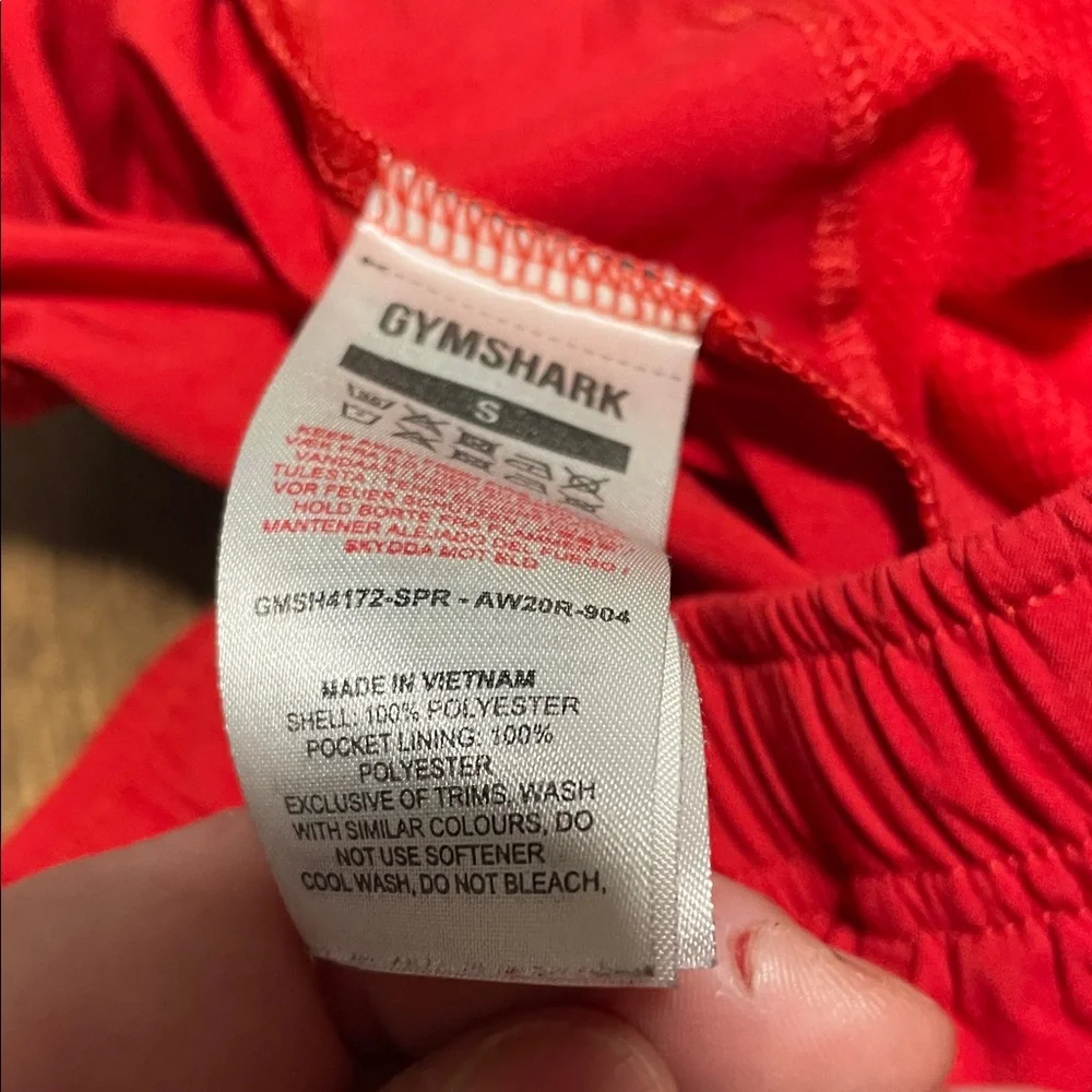 Gymshark Red Athletic Shorts, Size Small - Picture 5 of 5